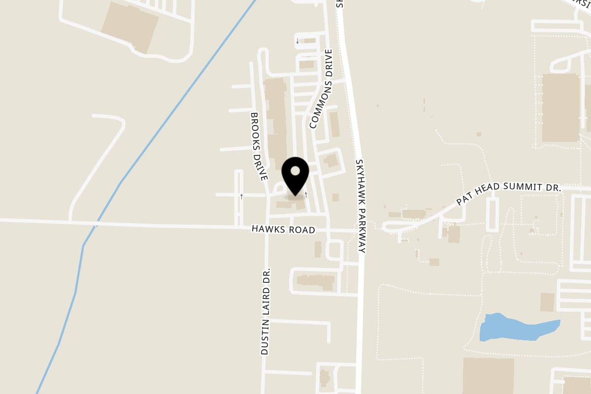 Map showing the location of BEST DONUT Martin on 215 Hawks Rd Ste 7 in Martin